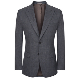 【100%羊毛格纹】报喜鸟秋季新款男士正装西服上衣西裤西装马甲男