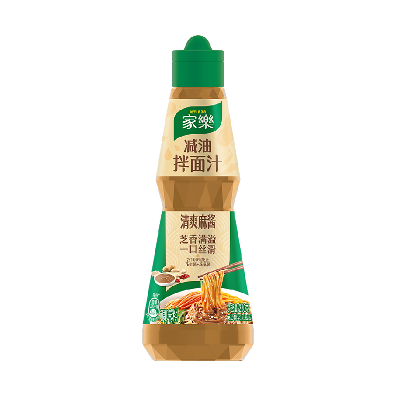 家乐减油拌面汁芝麻酱花生酱凉拌汁调料一瓶享尽鲜爽凉拌调味汁