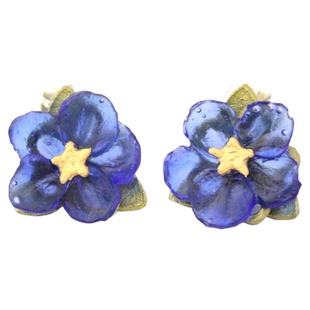Michael Michaud蓝眼玛丽花朵耳钉轻奢设计感女友女神节实用礼物