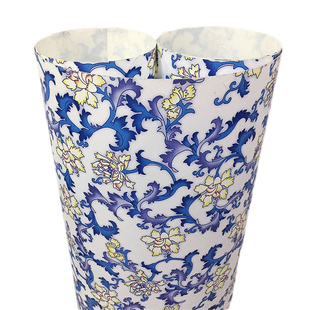 PVC羊皮纸透光纸青花瓷中式仿古灯笼个性风格装修花格DIY灯罩材料