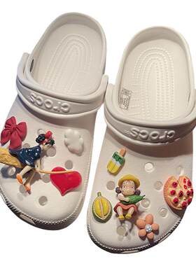 小女孩crocs系列可爱蝴蝶结鞋扣