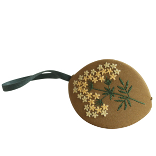 手工diy羊毛线花朵刺绣进口贝壳包首饰收纳包材料包中秋节礼物