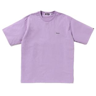 BAPE男装春夏字母刺绣标纯色短袖T恤109017K