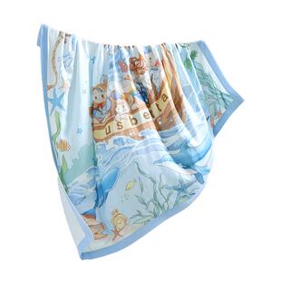 贝肽斯[胎脂皮]婴儿盖毯新生宝宝小被子婴儿车专用小毯子春夏毛毯