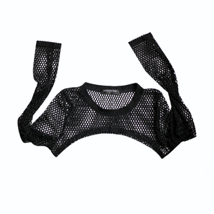 夏季性感辣妹外搭披肩防晒罩衫配裙子吊带锦纶网纱长袖短款坎肩女