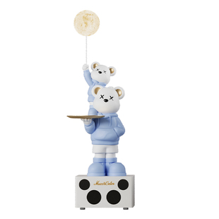 K歌音响大型暴力熊客厅落地摆件创意亲子熊电视柜旁高级感装饰品