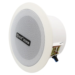 德顺506WDC有源吸顶喇叭内置功放天花音箱30W店铺功放音箱