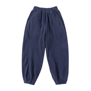 cicochild25年冬季新款亲子中大女童双面摇粒绒卫裤抗静电束脚裤