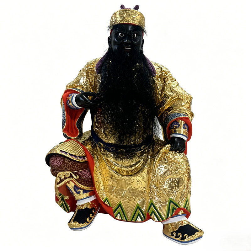 池府王爷一尺脱身神像香樟木雕刻