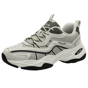 JEEPSPIRIT吉普男鞋2025新款老爹鞋男潮流男士休闲透气运动鞋子男