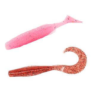 25款大河奔流竞技T尾卷尾2代路亚饵T尾软虫德州倒钓铅头钩鲈鱼饵