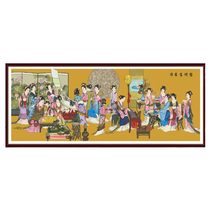 红楼梦人物钻石画客厅满钻十字绣