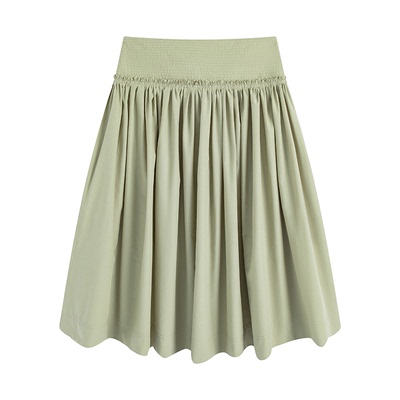 大摆夏季a字伞裙中长款小众