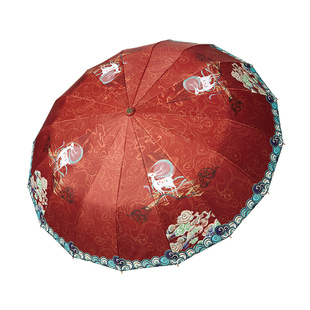 TIME&LOVER16骨太阳伞防晒防紫外线黑胶涂层晴雨两用加大加固雨伞