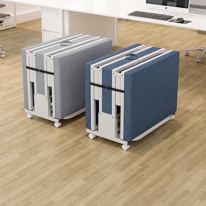 9W折叠床单人办公午休解压休闲布麻木板科技床床便午睡陪护海绵面