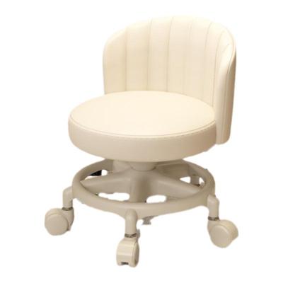 万向轮小凳子家用滑轮矮凳带娃神器儿童靠背椅子客厅圆凳软包板凳