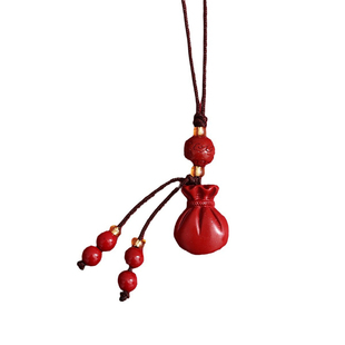 杭州灵隐官方朱砂紫金砂手机链挂饰绳汽车钥匙扣挂件男女简约挂饰