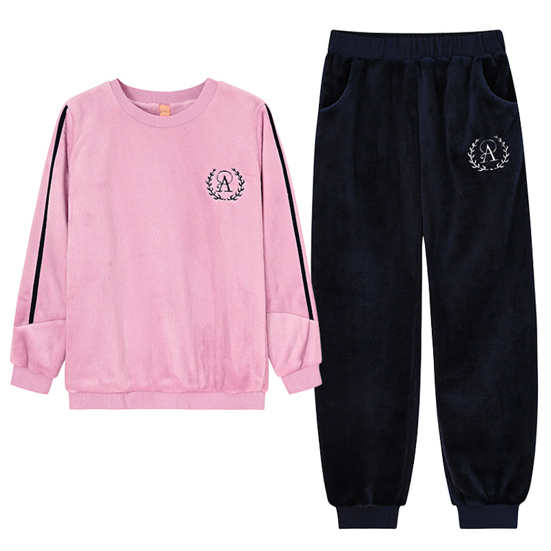女款珊瑚绒睡衣春秋冬季秋冬款加厚加绒2025新款法兰绒家居服套装