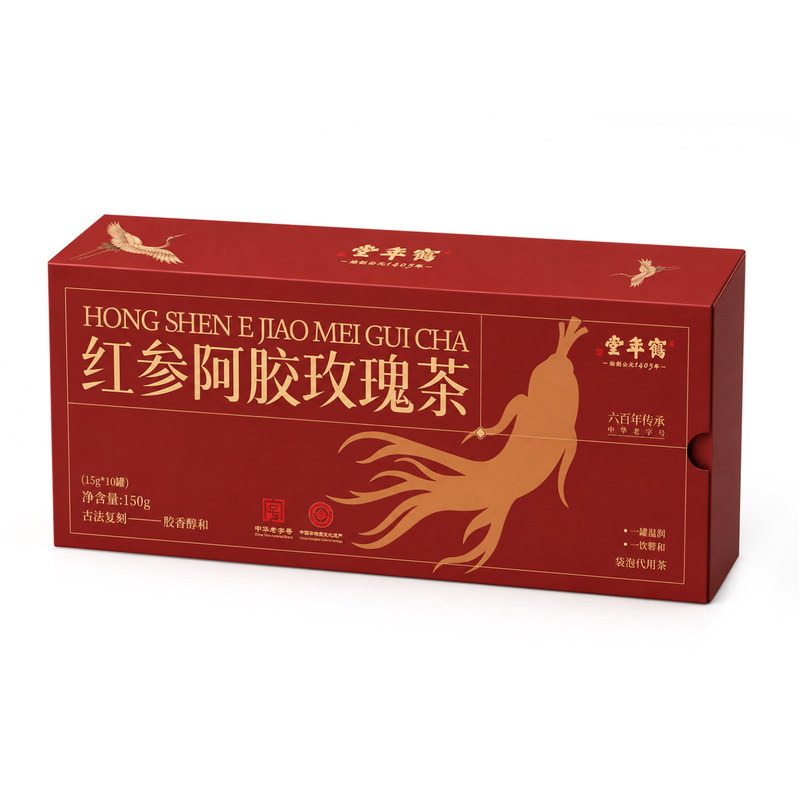 鹤年堂红参阿胶玫瑰茶舒缓好气色