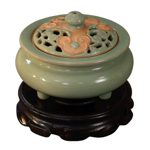 陶瓷香炉宋代美学家用室内熏香炉中式香薰炉檀香沉香盘香炉摆件