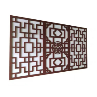 雕花吊顶造型pvc镂空隔断客厅过道走廊现代花格中式背景墙装饰板