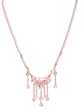 汉服配饰紫色软璎珞唐风明制坦领古装国风新中式仙气古风项链女