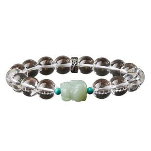 白水晶手链男女和田玉貔貅本命佛转运珠大势至普贤虚空藏菩萨手串