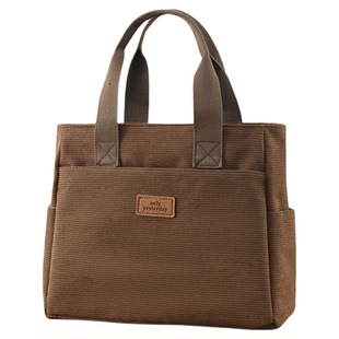 百搭新款手提包女士拎包灯芯绒休闲布包大容量通勤包电脑包文件袋