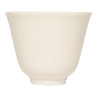 不二学古茶具丨玉兰杯 手工拉胚聚香薄胎品茗杯景德镇陶瓷茶杯