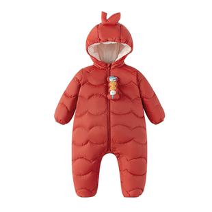 巴拉巴拉婴儿羽绒服连体衣红色外出服宝宝衣服儿童冬装新款童装小