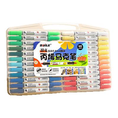 新升级！软硬双头直液丙烯马克笔