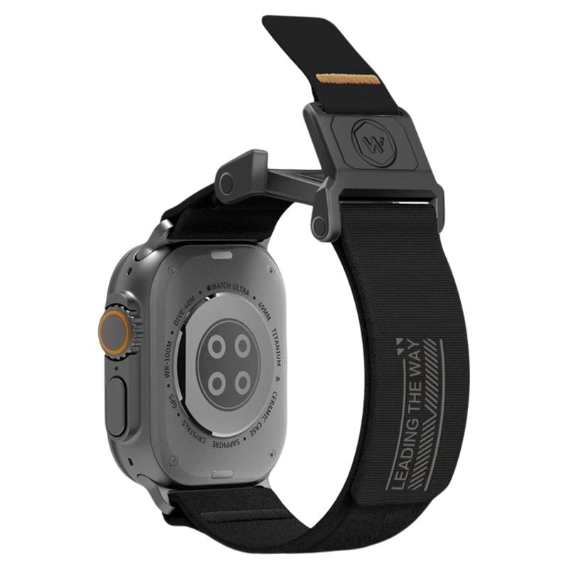 适用苹果ultra3手表2表带iwatch S10铠甲款11斜纹浮织磁吸扣尼龙腕表带applewatch S9运动S8智能7小众6创意