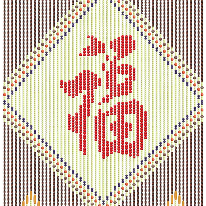 实木门帘福字珠帘装饰红色玄关挂