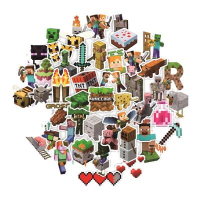 50张卡通防水贴纸我的世界游戏