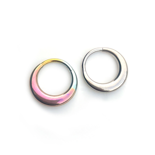 F136钛合金月牙环防过敏16G朋克鼻中隔环卡扣式daith耳骨环牛鼻