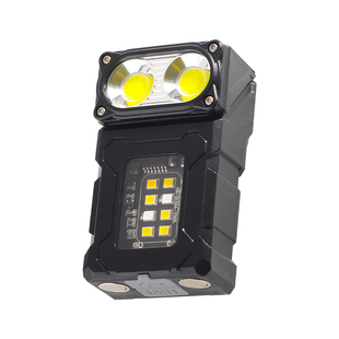 LED手电筒强光超亮充电便携长续航夹帽灯户外专用多功能COB工作灯