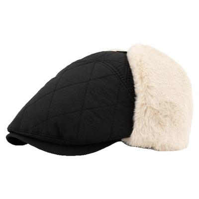 冬天帽子男款中老年爸爸加绒加厚鸭舌帽冬季保暖爷爷老人护耳棉帽