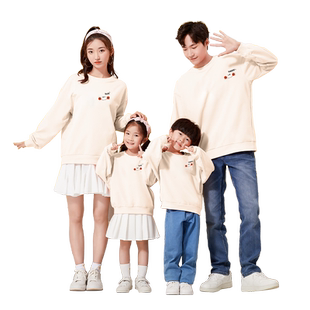 2025秋不一样亲子装卫衣一家三口四口春秋款薄高端洋气母女母子装