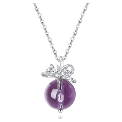 [天然紫水晶|纯银]高级感项链