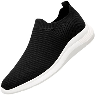 大品牌男鞋跑步鞋男士休闲鞋一脚蹬运动鞋男透气冬季轻便散步鞋男