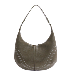 腋下包包女式2025新款时尚休闲外出单肩包大容量斜挎包小众新月包