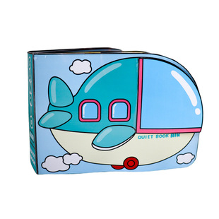 免裁剪大飞机安静书贴纸豆豆本儿童女孩子儿童手工diy过家家玩具