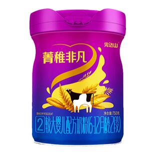 完达山菁稚非凡2段较大婴儿牛奶粉二段6-12个月新生儿奶粉750g/罐