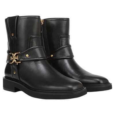 SAM EDELMAN山姆爱德曼25冬季新品低帮骑士靴粗跟方头短靴女NARRA