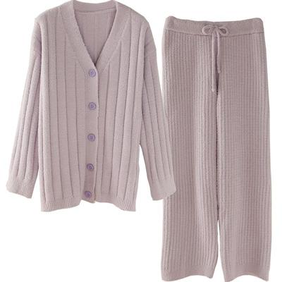 女半边绒加绒加厚家居服