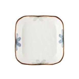 2025新款日式釉下彩高颜值深盘菜盘子碟子家用陶瓷方盘餐盘餐具