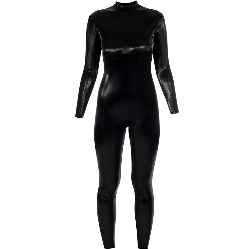 Ftshist 乳胶氨丝绸缎面光泽kigurumi全包紧身衣zentai 量身定制