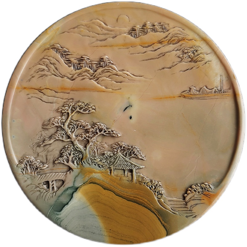 【孤品】賦比興硯臺(tái) 國(guó)家非遺 宋年鋒硯臺(tái)作品 天然原石老坑硯臺(tái)可研墨條書(shū)法專用硯臺(tái) 高檔文房四寶歙端硯臺(tái)