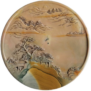 【孤品】赋比兴砚台 国家非遗 宋年锋砚台作品 天然原石老坑砚台可研墨条书法专用砚台 高档文房四宝歙端砚台