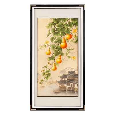 2026新款高端手工铜雕画五福葫芦